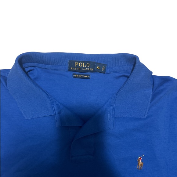 Lot of 2 Polo Ralph Lauren XL White Big Pony Tee Blue Pima Soft Touch Polo - Picture 7 of 12